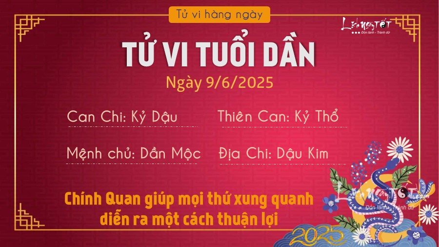 Tử vi 9/6/2025 tuổi Dần: Phát triển toàn diện
