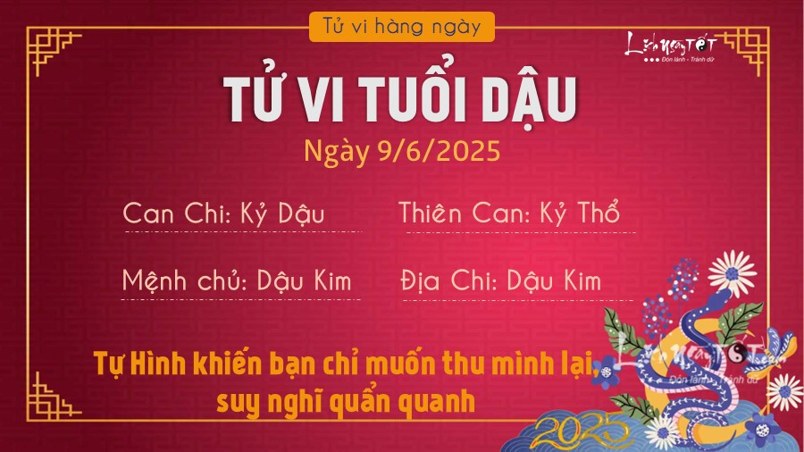 Tử vi 9/6/2025 tuổi Dậu: Yên ả và thúc đẩy kế hoạch cá nhân