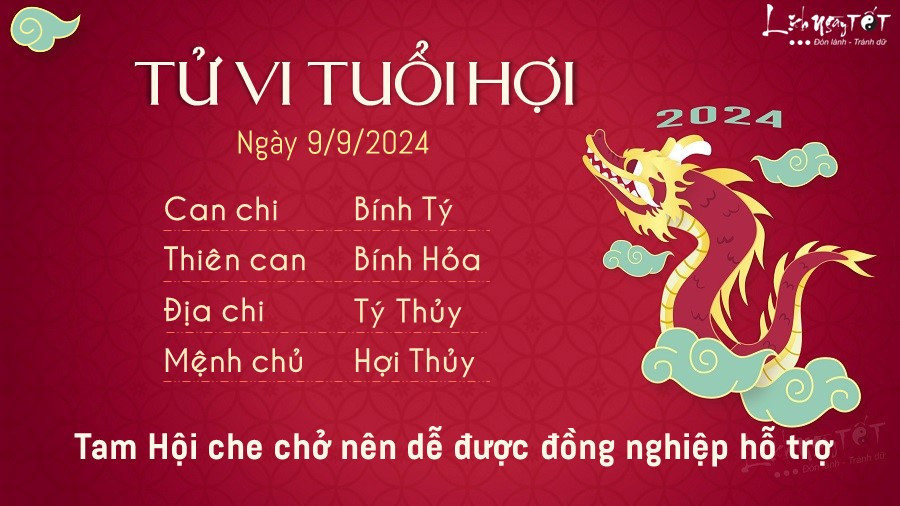 Tử vi 9/9/2024 tuổi Hợi: Quan hệ tốt đẹp, cần vững vàng trước thử thách