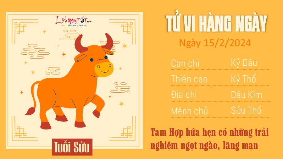 Tử vi ngày 15 tháng 2 cho tuổi Sửu
