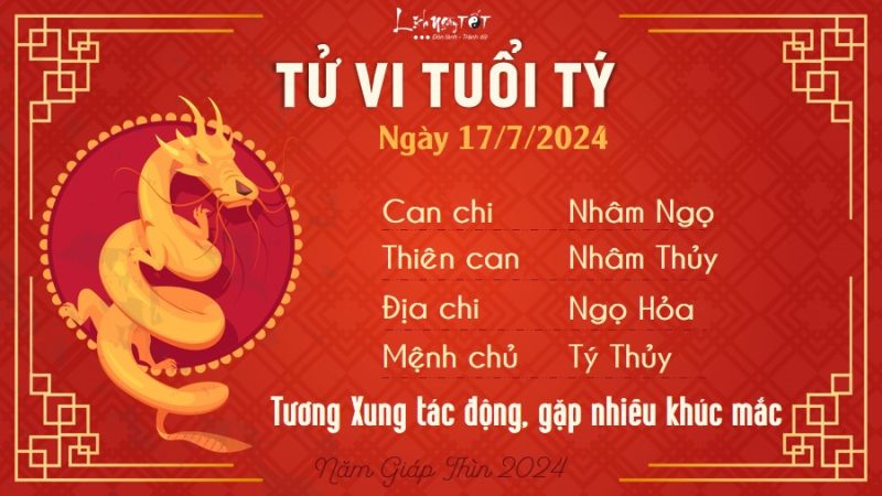 Tử vi ngày 17 tháng 7 tuổi Tý: Công việc gặp khó khăn do thiếu tập trung