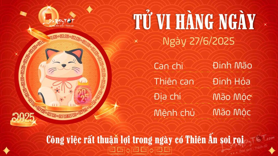 Tử vi ngày 27/6/2025 tuổi Mão: sự nghiệp thăng hoa, chú ý ngày Tam Nương Sát