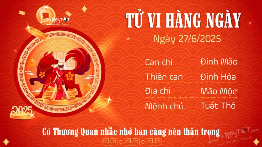 Tử vi ngày 27/6/2025 tuổi Tuất: nỗ lực kinh doanh, cẩn trọng rủi ro