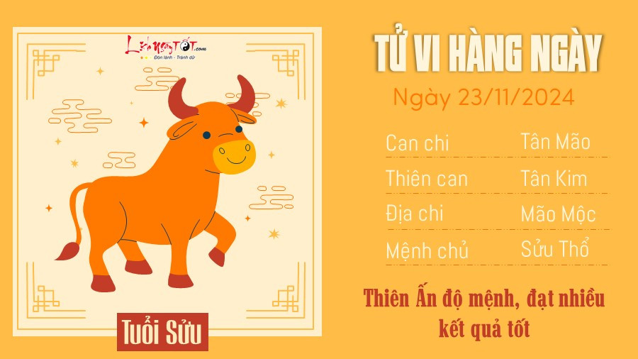 Tử vi tài lộc tuổi Sửu ngày 23 tháng 11
