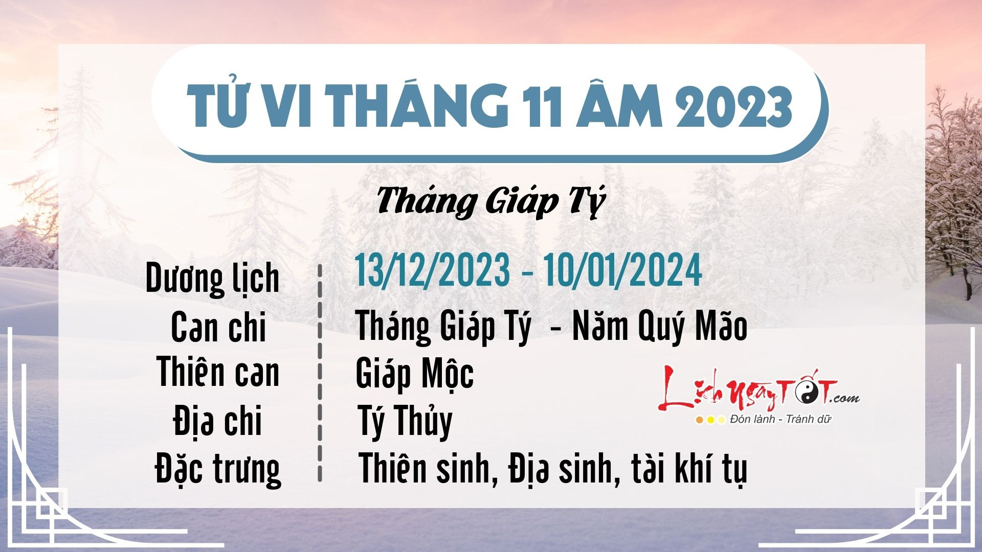 Tử vi tổng quan 12 con giáp tháng 11 âm lịch