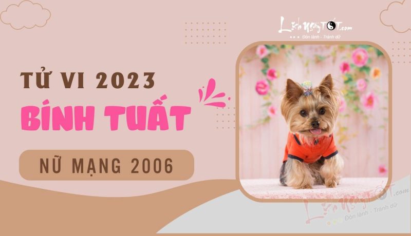Tử vi tuổi Bính Tuất 2006 nữ mạng năm 2023 chi tiết vận trình