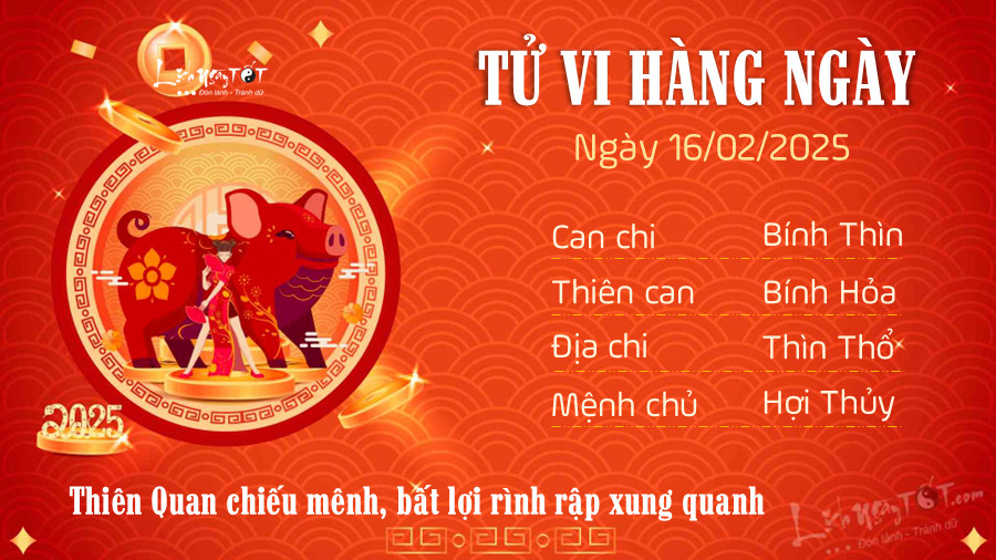 Tử vi tuổi Hợi ngày 16 tháng 2 năm 2025