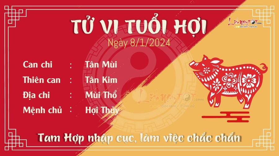 Tử vi tuổi Hợi ngày 8 tháng 1