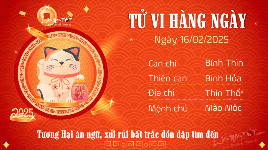 Tử vi tuổi Mão ngày 16 tháng 2 năm 2025