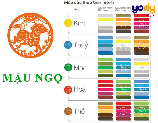 tử vi tuổi Mậu Ngọ 1978: người tuổi Ngọ hợp màu sắc nào