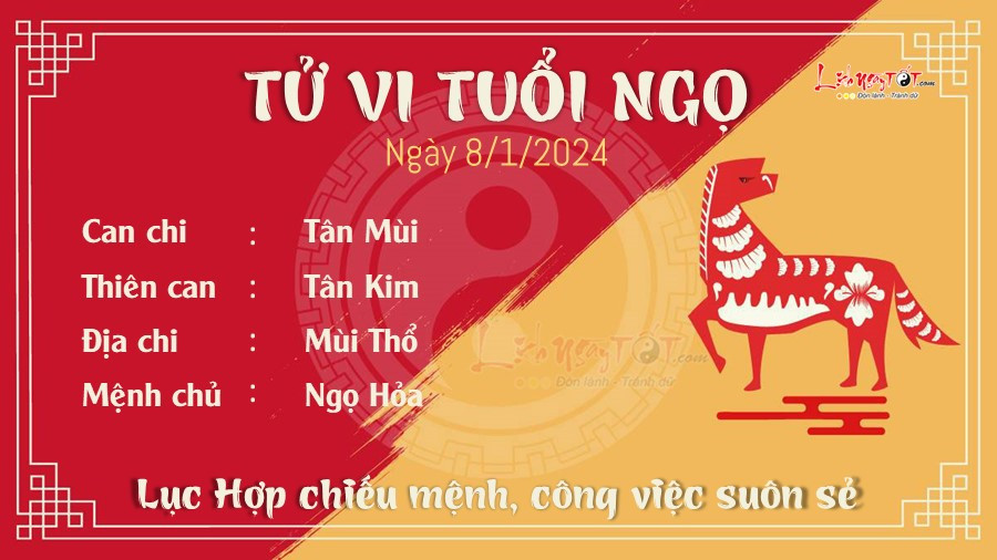 Tử vi tuổi Ngọ ngày 8 tháng 1