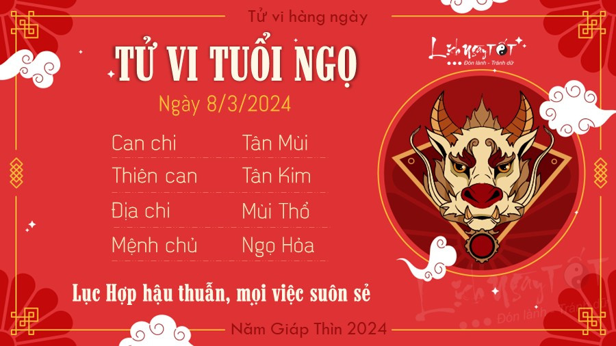 Tử vi tuổi Ngọ ngày 8 tháng 3, một người đang hứng khởi với những tin vui tài lộc và tình cảm