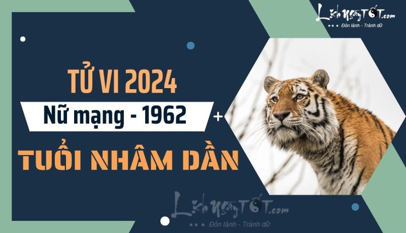 Tử vi tuổi Nhâm Dần 1962 nữ mạng năm 2024 với biểu tượng con giáp và các yếu tố phong thủy