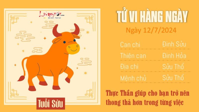 Tử vi tuổi Sửu ngày 12 tháng 7, vận trình hanh thông và sức khỏe tốt