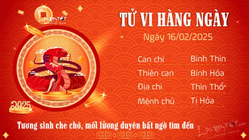 Tử vi tuổi Tý ngày 16 tháng 2 năm 2025