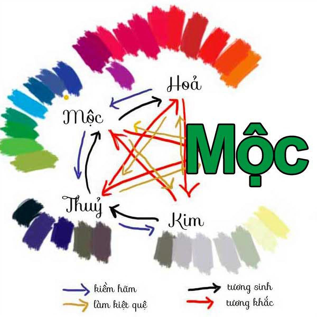 Tuổi Nhâm Tý mệnh Mộc hợp với màu xanh lục, đen, xanh lam.