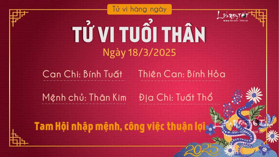 Tuổi Thân gặp nhiều may mắn trong tài lộc và sự nghiệp