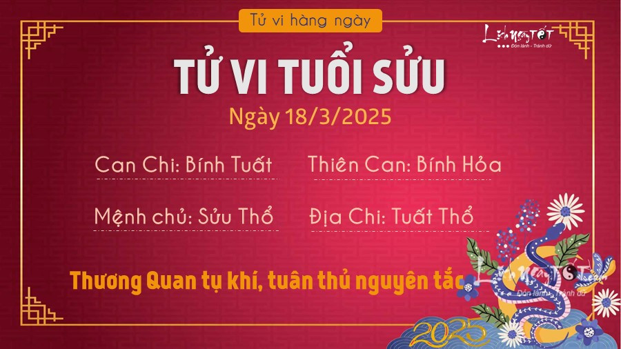 Vận trình tuổi Sửu ngày 18 tháng 3 nhiều thách thức